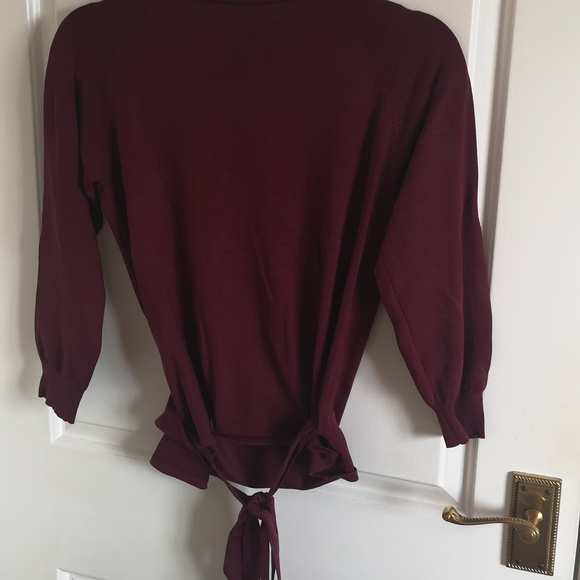 Hobbs burgundy Wraparound Cardigan, Size 10 - Picture 7 of 7